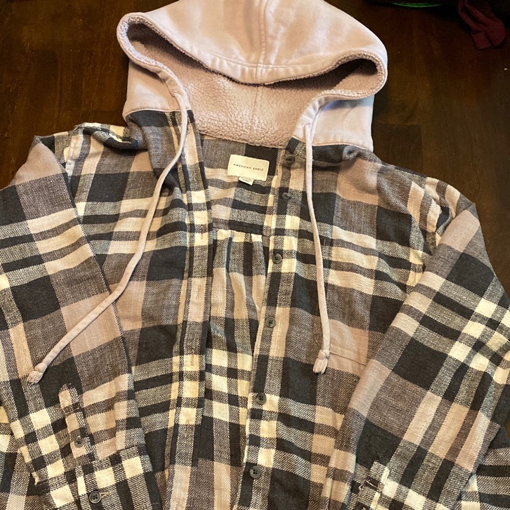 Womens American eagle flannel with hood. Size XS